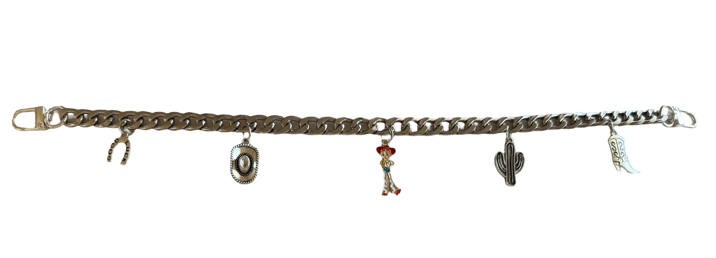 cowgirl bag charm