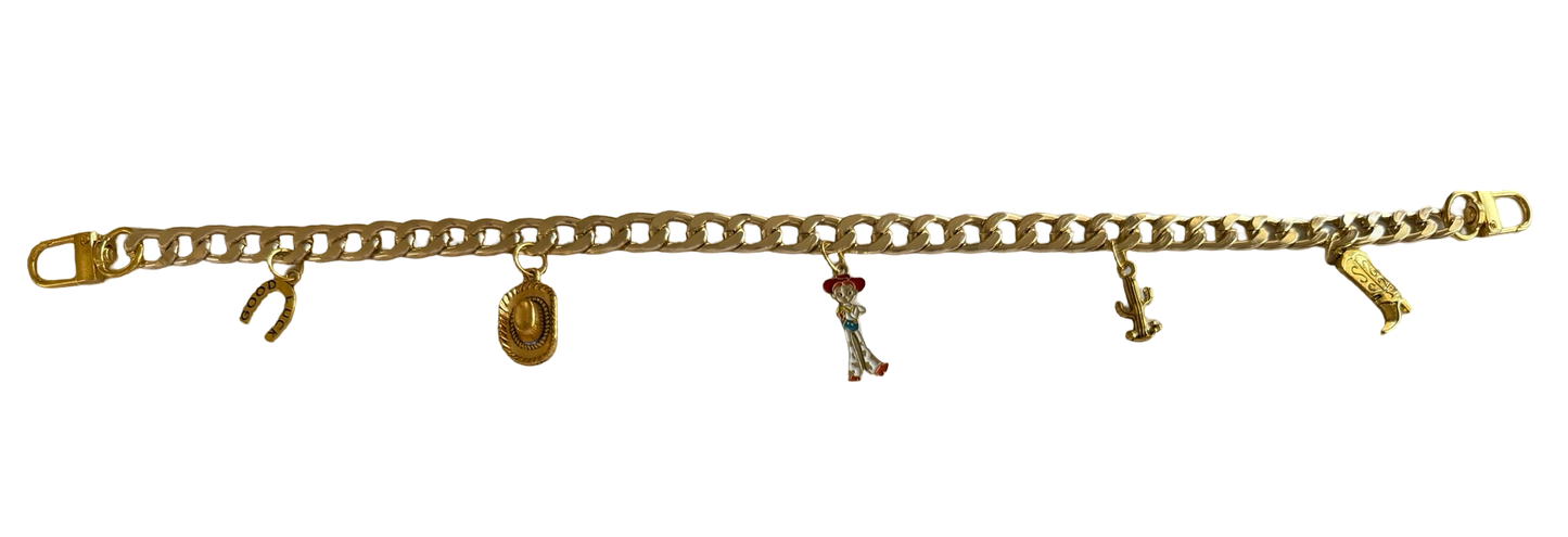 cowgirl bag charm